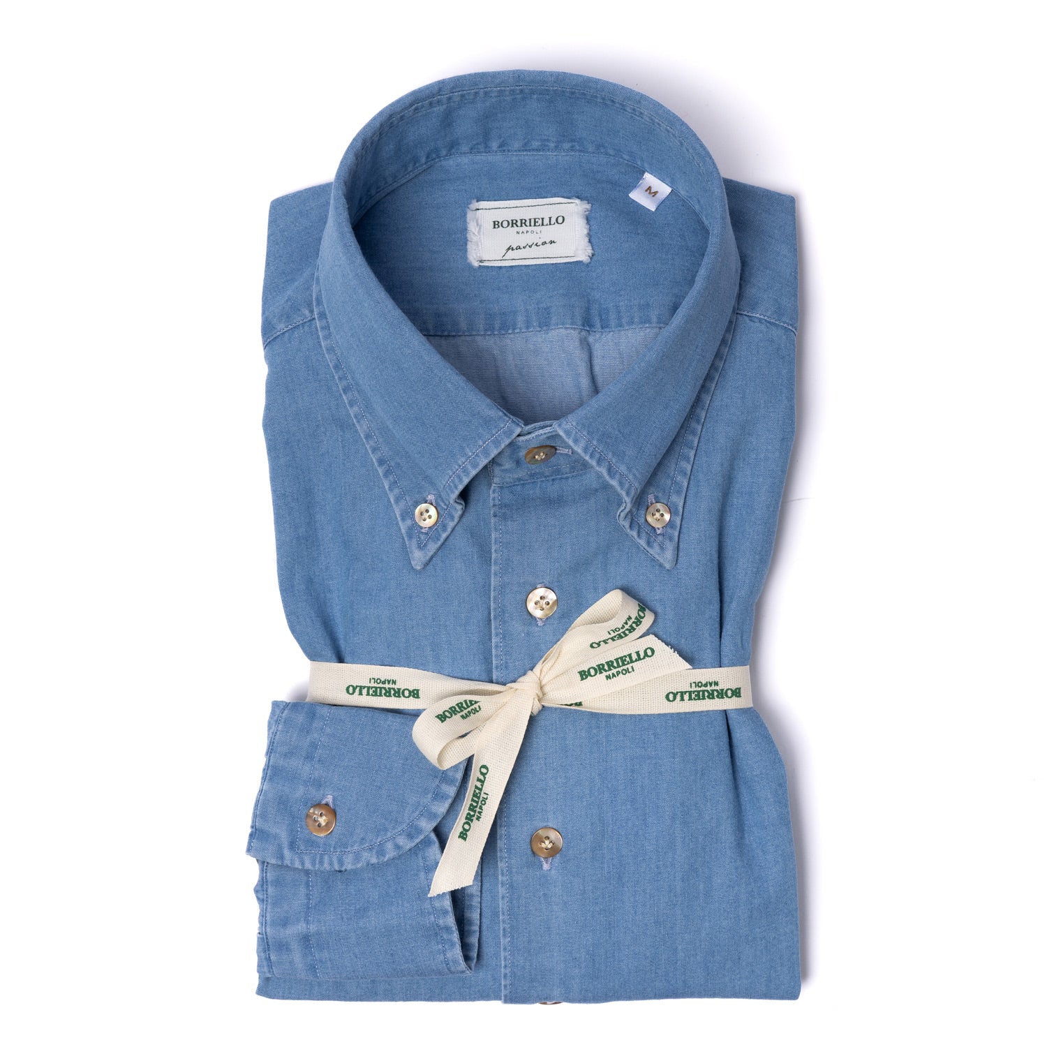 Sports Shirt made of Lightweight "Vintage Prewashed" Cotton Denim - Linea Passion